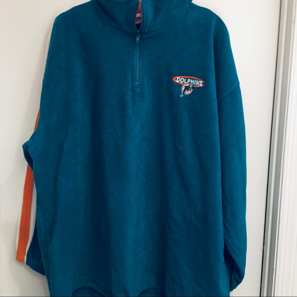 NFL 1/4 zip pullover Miami Dolphins sz 3xl